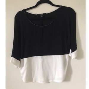 Forever 21 Black & White Blouse